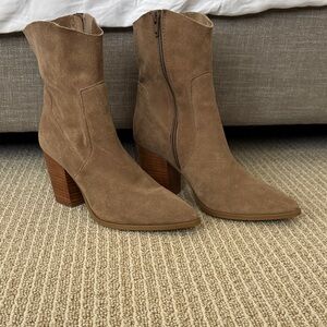 Steve Madden Brown Suede Heeled Boots